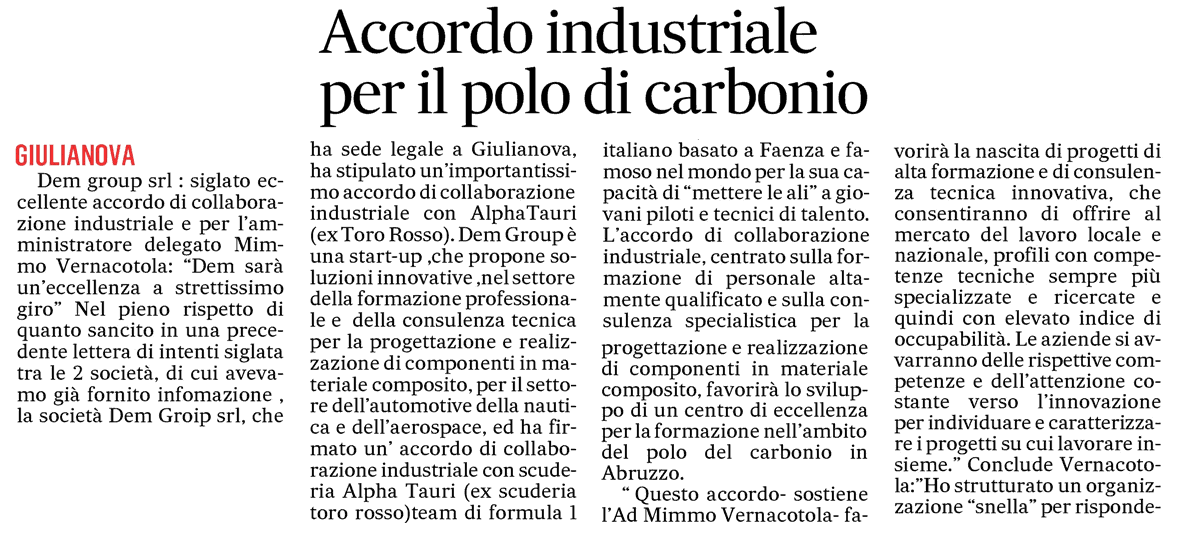 Articolo di Stampa del gg 31/0/2020